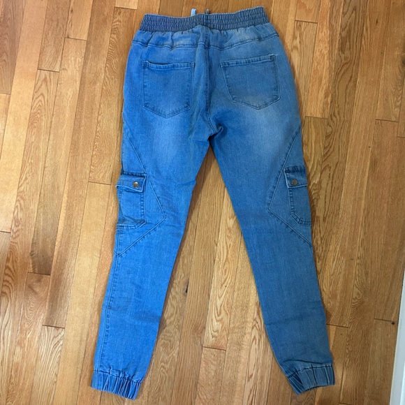 Showpo Mid Wash Denim Jeans with drawstring waistband and ankles - Picture 6 of 7
